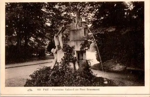 pau, fontaine gabard au parc beaumont (Nr. 16793)