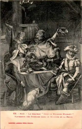 pau, "chez le meunier michaut", gobelins dans le boudoir de la reine (Nr. 16835)