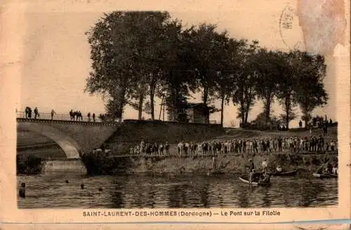 saint laurent des hommes, le pont sur la filolie (Nr. 16843)
