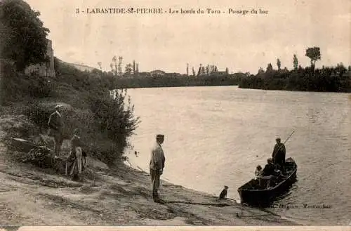 labastide st pierre, les bords du tarn, passage du bac (Nr. 16884)