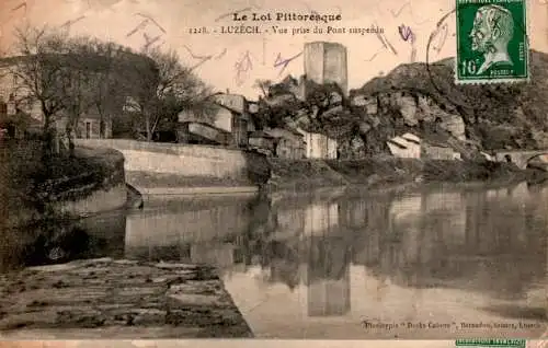 luzech - vue prise du pont suspendu (Nr. 16954)