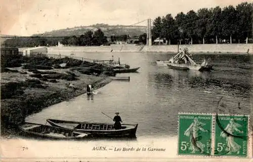 agen - les bords de la garonne (Nr. 17021)