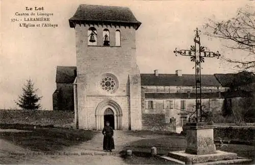 limogne, laramiere, l'eglise et l'abbaye (Nr. 17039)