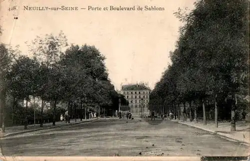 neuilly-sur-seine, porte et boulevard des sablons (Nr. 17044)