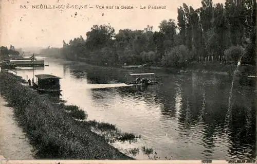 neuilly-sur-seine, vue sur la seine, le passeur (Nr. 17049)