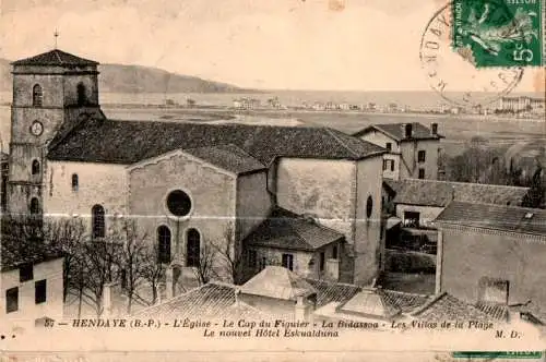 hendaye, l'eglise, cap du figuier (Nr. 17086)