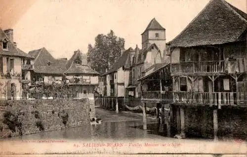 salies-de-bearn, vieilles maisons (Nr. 17102)