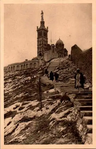 marseille, n.d. de la garde, les escaliers du roucas blanc (Nr. 17118)