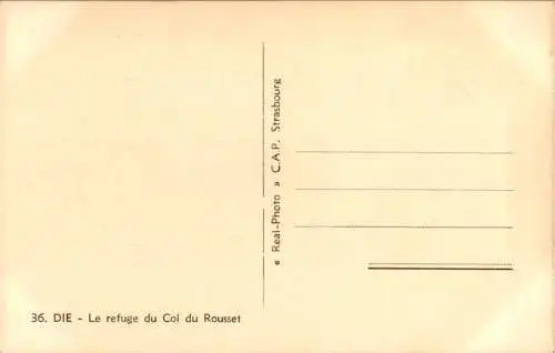 die - le refuge du col de rousset (Nr. 17160)
