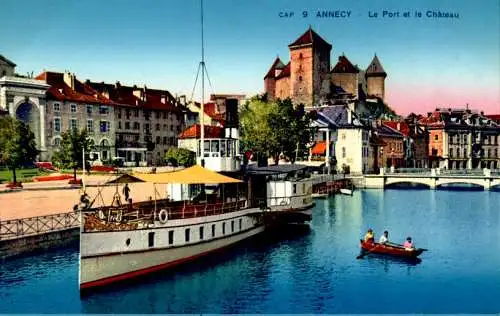 annecy, le port et le chateau (Nr. 17165)