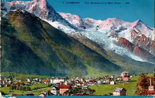 chamonix, vue generale et le mont-blanc (Nr. 17178)