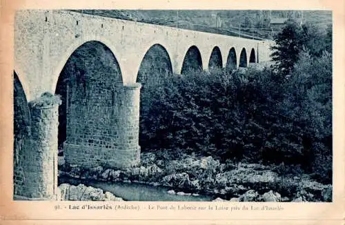 lac d'issarles, le pont de laborie sur la loire (Nr. 17217)