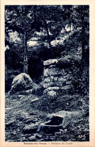 rennes-les-bains (aude), fontaine du cercle (Nr. 17264)