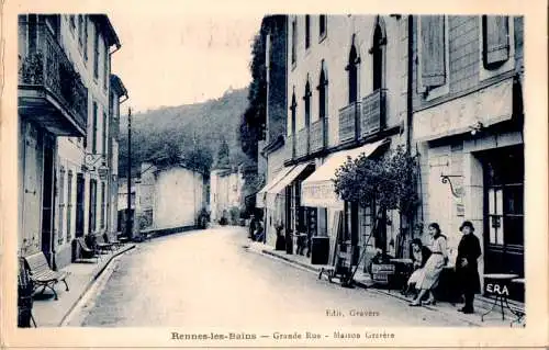 rennes-les-bains (aude), grande rue (Nr. 17302)