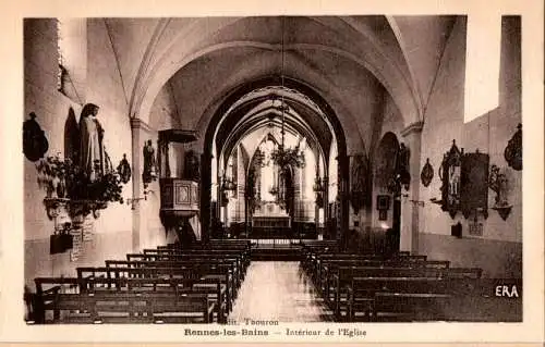 rennes-les-bains, interieur de l'eglise (Nr. 17310)