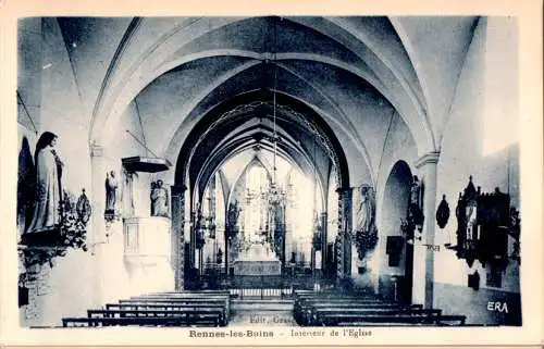 rennes-les-bains, interieur de l'eglise (Nr. 17311)