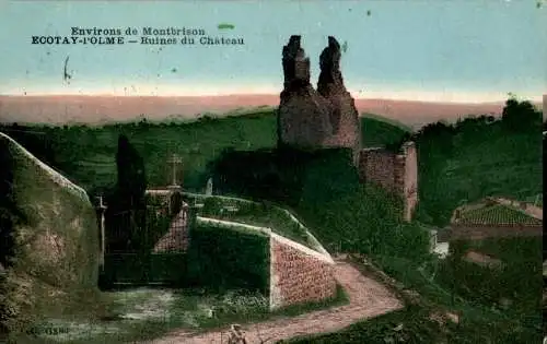 montbrison, ecotay l'olme, ruines du chateau (Nr. 17336)