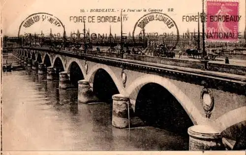 bordeaux, le pont sur la garonne (Nr. 17380)