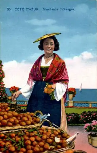 cote d'azur, marchande d'oranges (Nr. 17396)