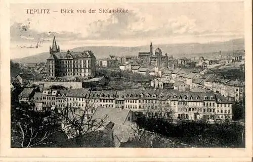 teplitz-schönau, blick von der stephanshöhe (Nr. 17718)