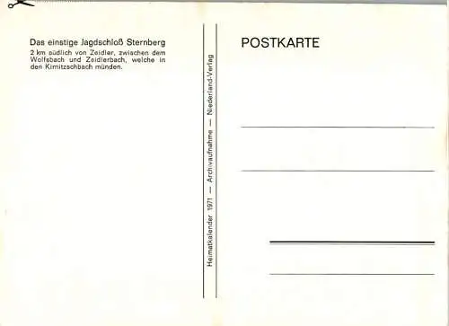 jagdschloss sternberg, heimatkalender 1971 (Nr. 17755)