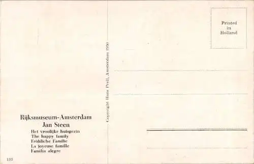 rijksmuseum amsterdam, jan steen, fröhliche familie, the happy family (Nr. 17805)