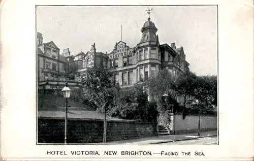 hotel victoria, new brighton, facing the sea (Nr. 17806)