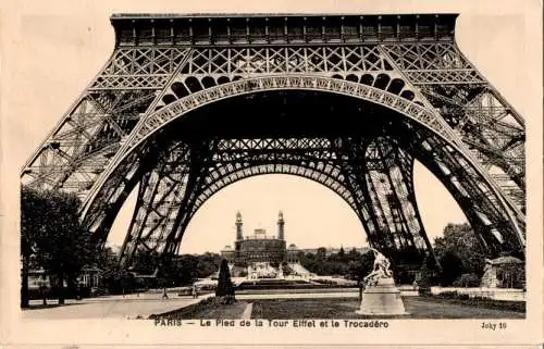 paris, le pied de la tour eiffel, 1935 (Nr. 17834)