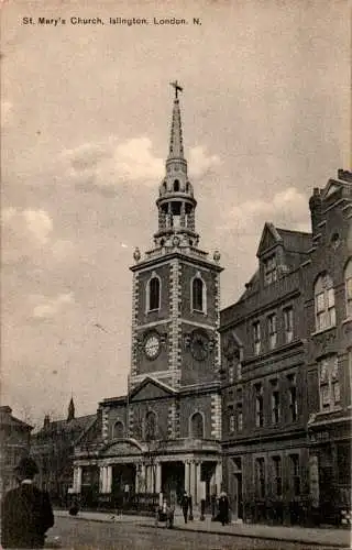 st. mary's church, islington, london, 1909 (Nr. 17842)