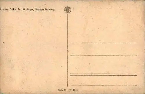 h. taeger, sonniger waldweg (Nr. 17980)