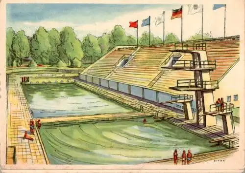 schwimmstadion, dritte weltfestspiele der jugend im friedrichshain (Nr. 18010)