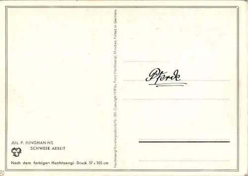 p. junghanns, schwere arbeit (Nr. 18017)