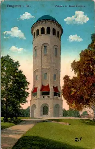 burgstädt in sa., wasser u. aussichtsturm (Nr. 18033)