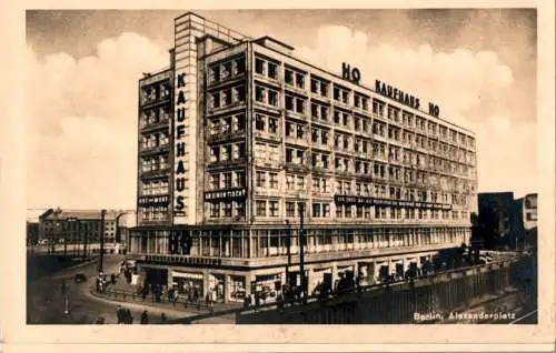 berlin, alexanderplatz, ho kaufhaus, "ost und west an einem tisch" (Nr. 18040)