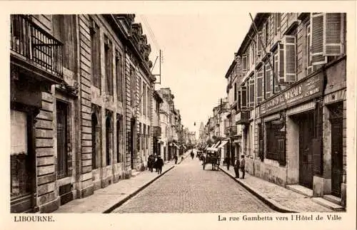 libourne, la rue gambetta (Nr. 18138)