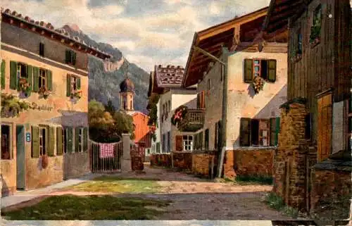 oberammergau im unteren dorf, v. marschall (Nr. 18238)