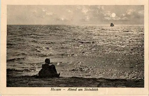 husum, abend am steindeich (Nr. 18359)