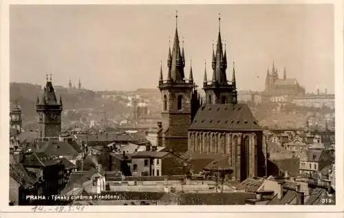 prag, tynsky chram a hradcany, teynkirche (Nr. 18441)