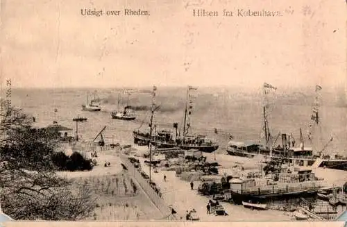 udsigt over rheden, hilsen fra kobenhavn (Nr. 18509)