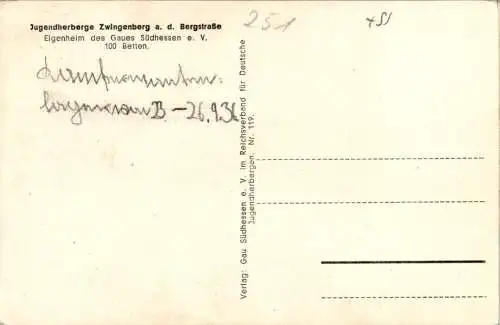 jugendherberge zwingenberg an der bergstraße (Nr. 18603)