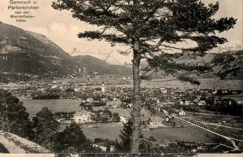 garmisch u. partenkirchen von der maximilianshöhe (Nr. 18652)