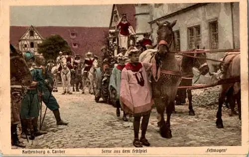 rothenburg, szene aus dem festspiel, "festwagen" (Nr. 18681)