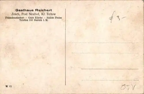gasthaus reichert, tesch, kr. teltow, badestelle (Nr. 18707)