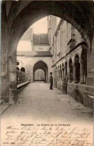 neuchatel, le cloitre de la collegiale (Nr. 18726)