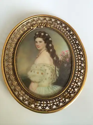 feine Miniaturmalerei sign. Winterhalter, Sissi