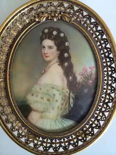 feine Miniaturmalerei sign. Winterhalter, Sissi