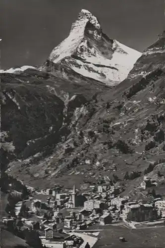 Schweiz - Schweiz - Zermatt - mit Matterhorn - ca. 1955