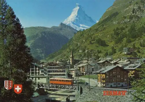 Schweiz - Schweiz - Zermatt - mit Matterhorn - ca. 1985