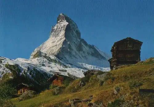 Schweiz - Schweiz - Zermatt - Winkelmatten und Matterhorn - ca. 1980