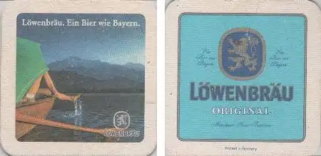 Bierdeckel quadratisch - Löwenbräu - See